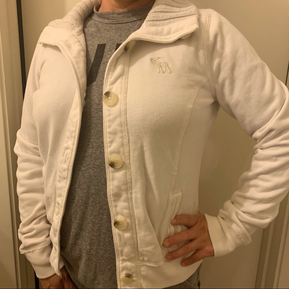 Abercrombie & Fitch Medium white sweater